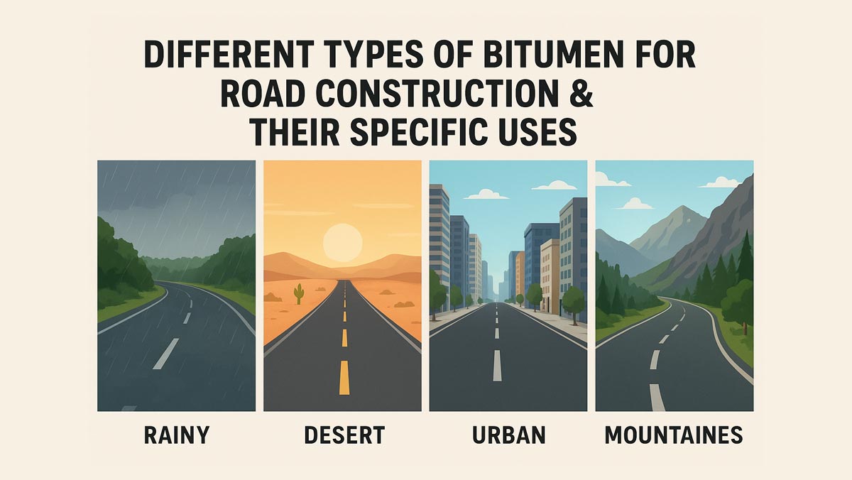 Different Types of Bitumen for Road Construction & Their Specific Uses